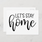 Laten we thuis blijven briefkaart (Voorkant / Achterkant)