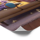 Laten we thuis blijven en hondenanimaties bestelle poster (Hoek)