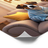 Laten we thuis blijven en hondenanimaties bestelle poster (Hoek)