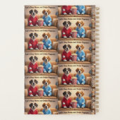 Laten we thuis blijven en Pupcorn Cartoon-honden b Planner (Achterkant)