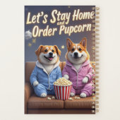 Laten we thuis blijven en Pupcorn Cartoon-honden b Planner (Achterkant)