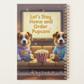 Laten we thuis blijven en Pupcorn Cartoon-honden b Planner (Achterkant)