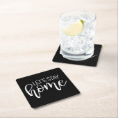 Laten we thuis blijven kartonnen onderzetters (Insitu)