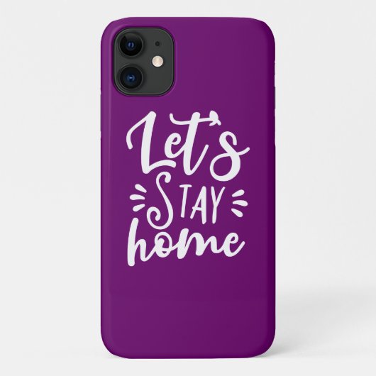 Laten we thuis Paars blijven Case-Mate iPhone Case (Achterkant)