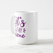 Laten we thuis Paars blijven Koffiemok (Voorkant links)