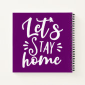 Laten we thuis Paars blijven Notitieboek (Achterkant)