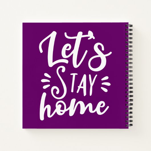 Laten we thuis Paars blijven Notitieboek (Achterkant)