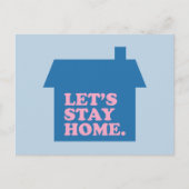 Laten we thuisblauw blijven briefkaart (Voorkant)