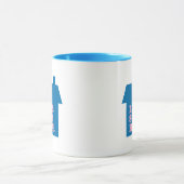 Laten we thuisblauw blijven mok (Midden)