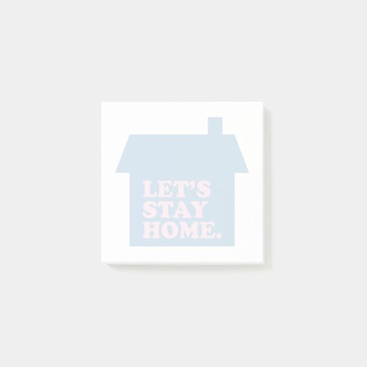 Laten we thuisblauw blijven post-it® notes (Voorkant)