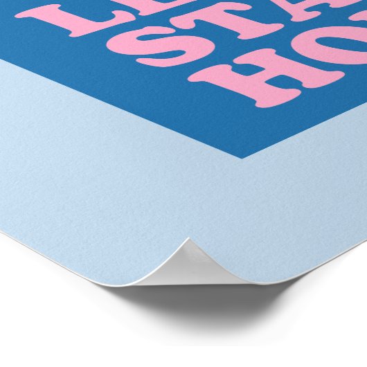 Laten we thuisblauw blijven poster (Hoek)