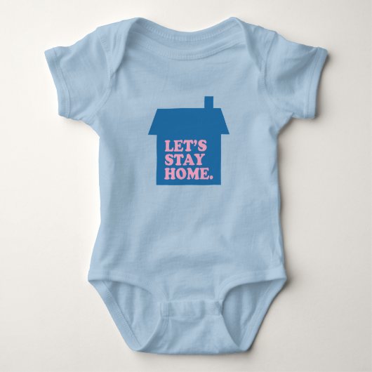 Laten we thuisblauw blijven romper (Voorkant)