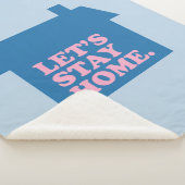 Laten we thuisblauw blijven sherpa deken (3/4)