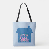 Laten we thuisblauw blijven tote bag (Achterkant)