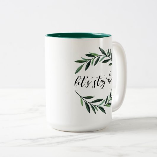 Laten we thuiskoffie Mok blijven (Voorkant rechts)