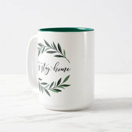 Laten we thuiskoffie Mok blijven (Voorkant links)