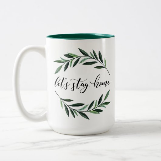 Laten we thuiskoffie Mok blijven (Links)