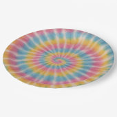 Laten we Tie Dye Paper Borden Groove Papieren Bordje (Gekanteld)