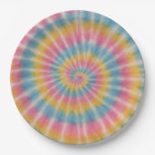 Laten we Tie Dye Paper Borden Groove Papieren Bordje (Voorkant)