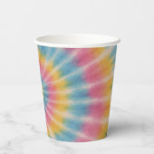 Laten we Tie Dye Paper Cups Groove Papieren Bekers (Achterkant)