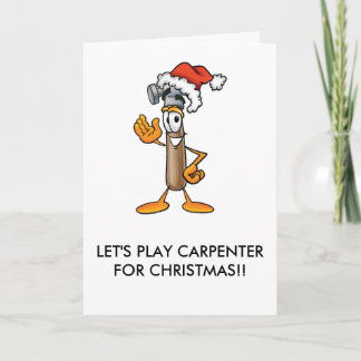 LATEN WE TIMMERMAN SPELEN VOOR KERSTMIS FEESTDAGEN KAART