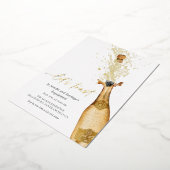 Laten we Toast Champagne Verloving Folie Uitnodiging (Gedraaid)