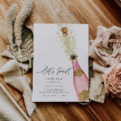 Laten we Toast Champagne Vrijgezellenfeest flesje Kaart