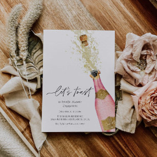 Laten we Toast Champagne Vrijgezellenfeest flesje Kaart