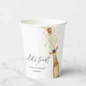 Laten we Toast Couples Engagement Party Paper cup Papieren Bekers (Achterkant)