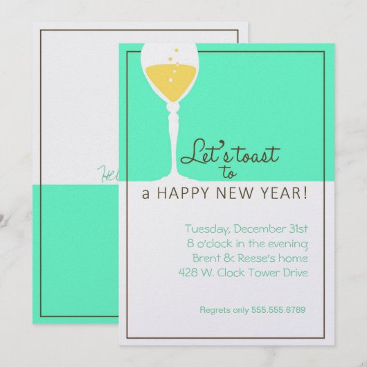 Laten we Toast Kaart (Voorkant / Achterkant)