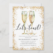 Laten we toast op nieuwjaarsfeest kaart (Voorkant)