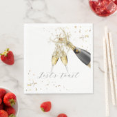 Laten we toast op nieuwjaarsfeest servet (Insitu)