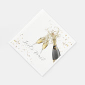 Laten we toast op nieuwjaarsfeest servet (Hoek)