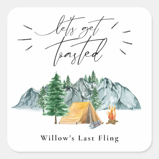 Laten we Toasted Bachelorette Gift Labels (Voorkant)