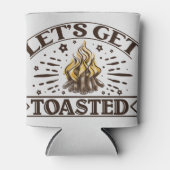 Laten we Toasted Camp Bachelorette Party gaan houd Blikjeskoeler (Voorkant)