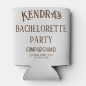 Laten we Toasted Camp Bachelorette Party gaan houd Blikjeskoeler (Achterkant)