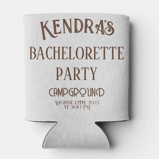 Laten we Toasted Camp Bachelorette Party gaan houd Blikjeskoeler (Achterkant)