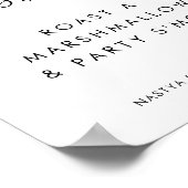 Laten we Toasted's meer Marshmallow trouwbord Poster (Hoek)