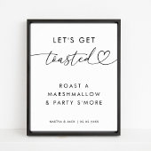 Laten we Toasted's meer Marshmallow trouwbord Poster