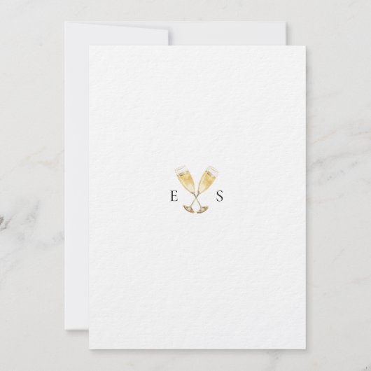 Laten we toasten op het bruidsdouche Verloving van Kaart (Achterkant)