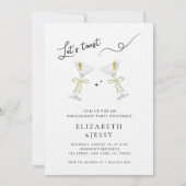 Laten we toasten op het verlovingsfeest van de dou kaart (Voorkant)