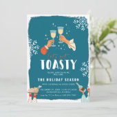 Laten we Toasty halen | Uitnodiging feestdag (Staand voorkant)