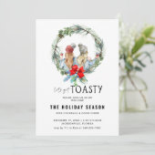 Laten we Toasty halen | Uitnodiging feestdag (Staand voorkant)