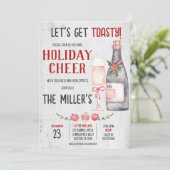 Laten we Toasty Holiday Cheer kerstfeest krijgen Kaart (Staand voorkant)