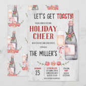 Laten we Toasty Holiday Cheer kerstfeest krijgen Kaart (Voorkant / Achterkant)