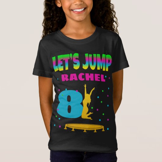 Laten we Trampoline Birthday Custom T-shirt (Voorkant)