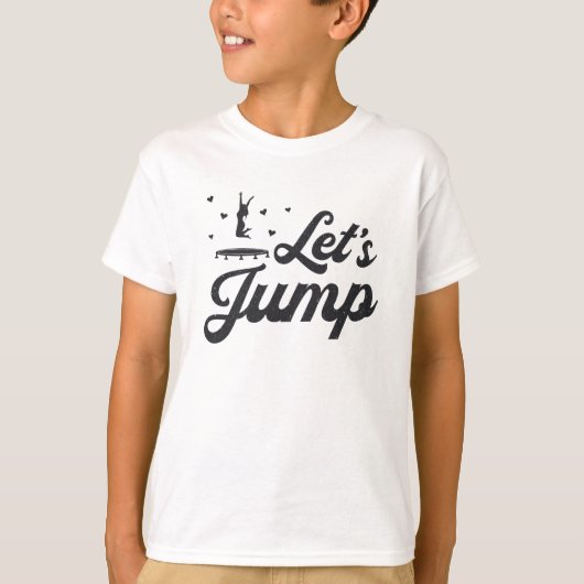 Laten we Trampoline Gymnast Funny Trampolining van T-shirt (Voorkant)