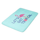 Laten we Tropisch Roze Flamingo Summer Fun halen Badmat (Gekanteld)