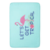 Laten we Tropisch Roze Flamingo Summer Fun halen Badmat (Voorkant Verticaal)