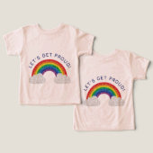 Laten we trots zijn T-shirt (Ontwerp Voorkant & Achterkant)